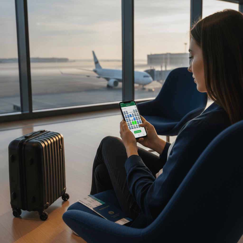 How to select seats on a flight after booking?