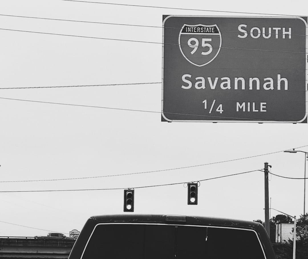 I-95 south sign pointing towards savannah
