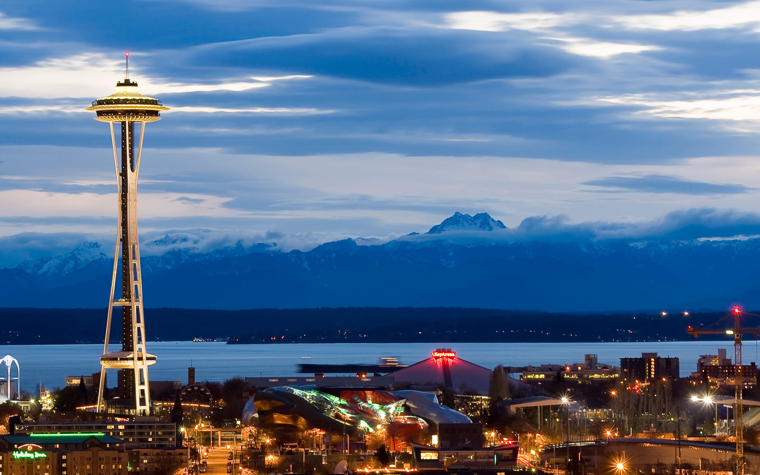 aerial photography of Seattle skyline